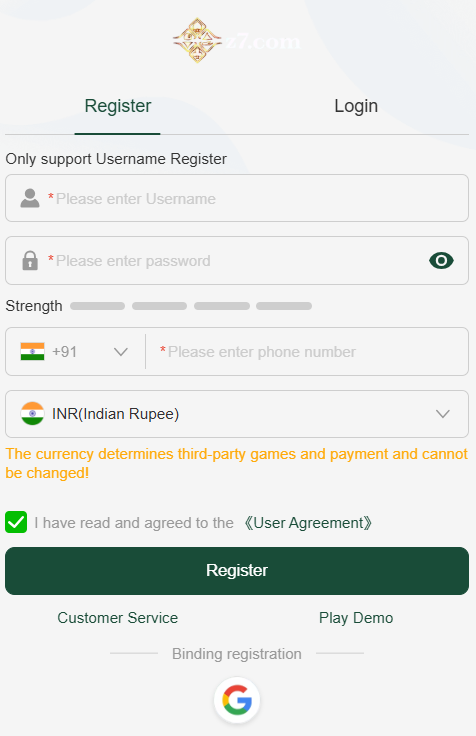 Z7 Game - Registration India